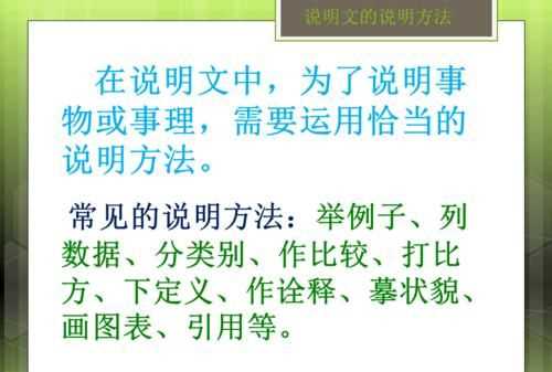 說明文的定義結(jié)構(gòu)類型順序及說明方法是什么意思