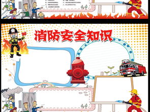 安全知識小報背景模板