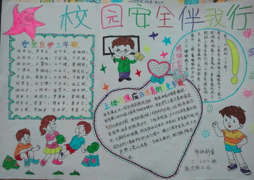 校園安全知識伴我行手抄報