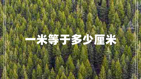 一米等于多少厘米 一米等于多少厘米