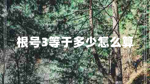 根號(hào)3等于多少怎么算 根號(hào)3等于多少怎么算