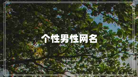 個(gè)性男性網(wǎng)名 個(gè)性男性網(wǎng)名
