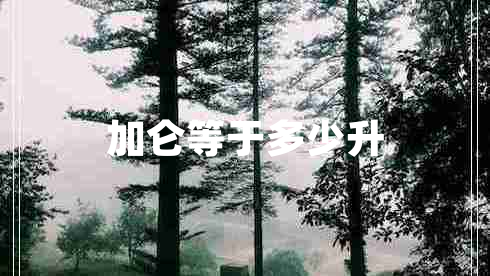 加侖等于多少升