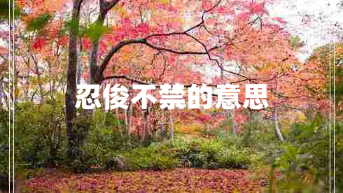 忍俊不禁的意思 忍俊不禁的意思