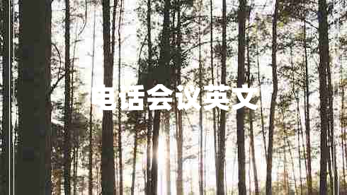 電話會議英文