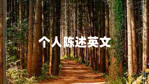 個(gè)人陳述英文