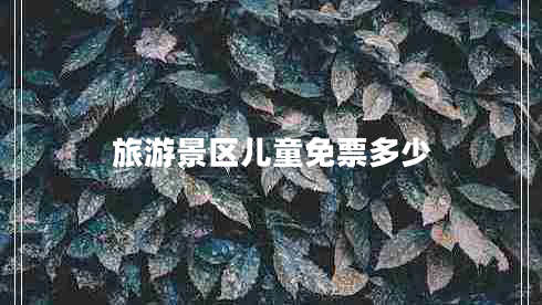 旅游景區(qū)兒童免票多少
