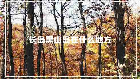 長(zhǎng)島黑山島在什么地方