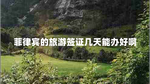 菲律賓的旅游簽證幾天能辦好啊 菲律賓的旅游簽證幾天能辦好啊