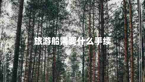 旅游船需要什么手續(xù)