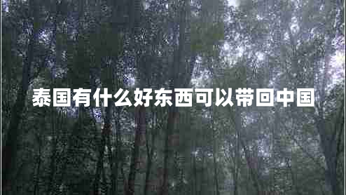 泰國(guó)有什么好東西可以帶回中國(guó)