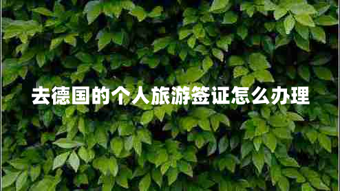 去德國的個人旅游簽證怎么辦理