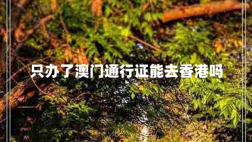 只辦了澳門(mén)通行證能去香港嗎 只辦了澳門(mén)通行證能去香港嗎