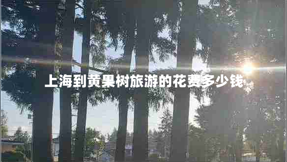 上海到黃果樹旅游的花費多少錢