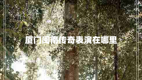 廈門閩南傳奇表演在哪里 廈門閩南傳奇表演在哪里