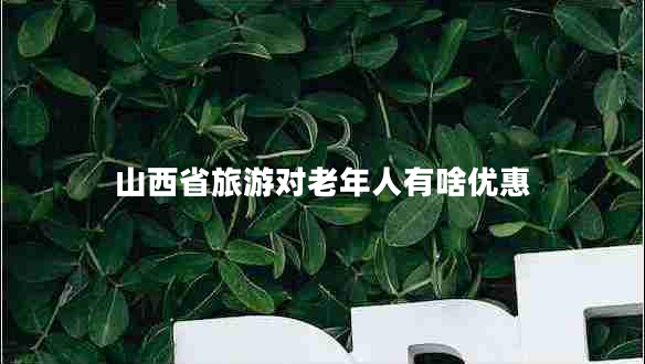 山西省旅游對老年人有啥優(yōu)惠 山西省旅游對老年人有啥優(yōu)惠
