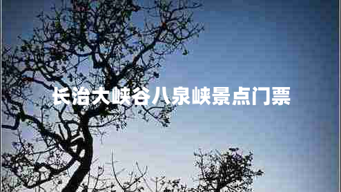 長治大峽谷八泉峽景點(diǎn)門票 長治大峽谷八泉峽景點(diǎn)門票