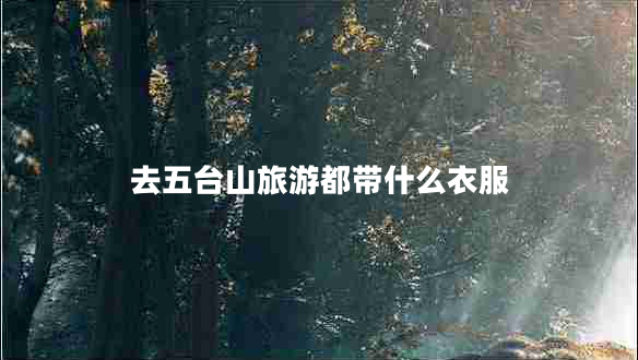 去五臺山旅游都帶什么衣服 去五臺山旅游都帶什么衣服