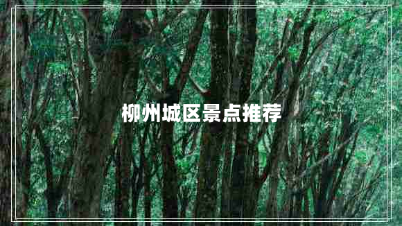 柳州城區(qū)景點推薦