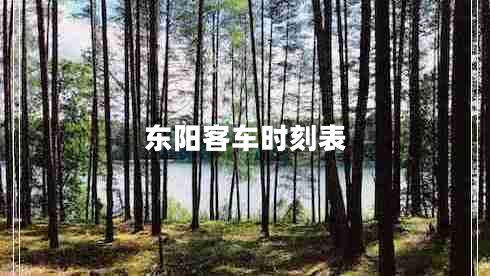 東陽客車時刻表 東陽客車時刻表