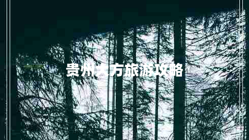 貴州大方旅游攻略