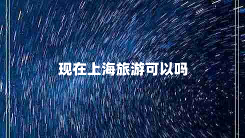 現(xiàn)在上海旅游可以嗎