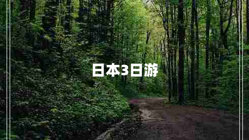 日本3日游 日本3日游