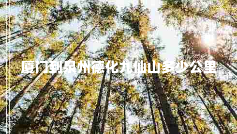 廈門到泉州德化九仙山多少公里