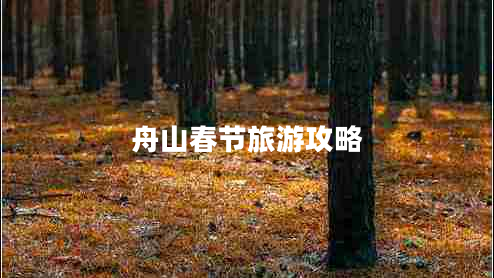 舟山春節(jié)旅游攻略 舟山春節(jié)旅游攻略