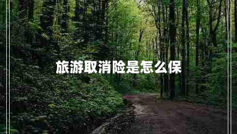 旅游取消險(xiǎn)是怎么保