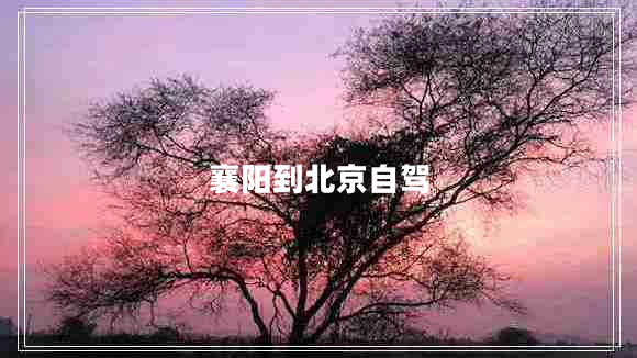 襄陽到北京自駕