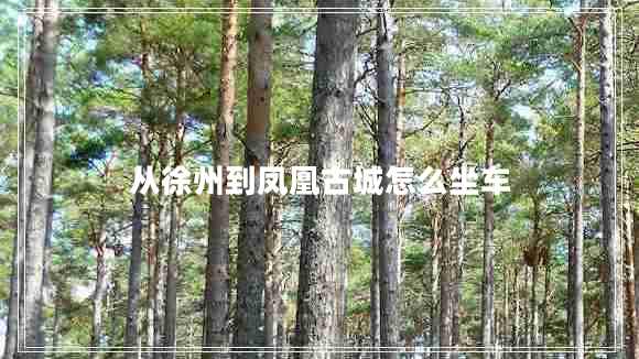 從徐州到鳳凰古城怎么坐車