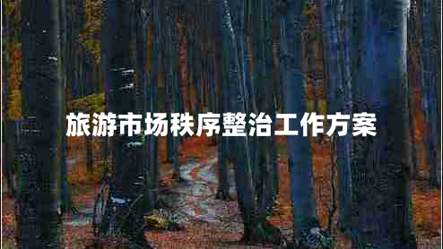 旅游市場秩序整治工作方案 旅游市場秩序整治工作方案