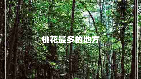 桃花最多的地方 桃花最多的地方
