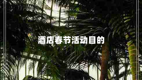 酒店春節(jié)活動目的