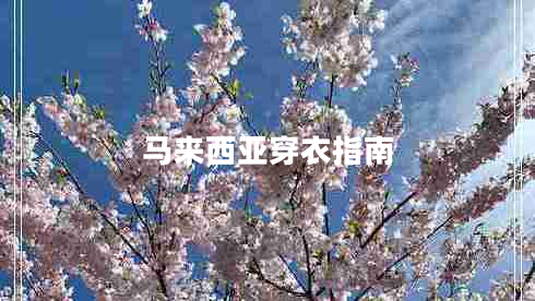 馬來西亞穿衣指南 馬來西亞穿衣指南