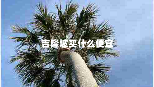 吉隆坡買什么便宜