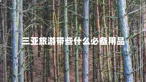 三亞旅游帶些什么必備用品 三亞旅游帶些什么必備用品