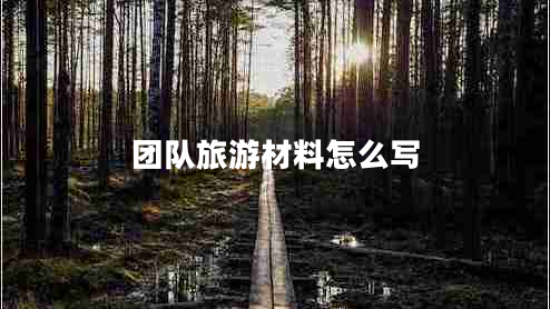 團(tuán)隊(duì)旅游材料怎么寫(xiě)
