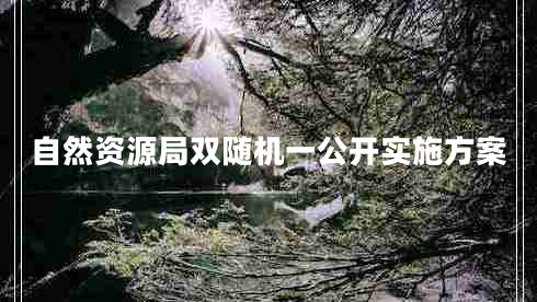 自然資源局雙隨機一公開實施方案