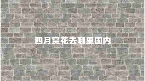四月賞花去哪里國內(nèi)