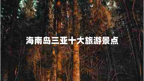 海南島三亞十大旅游景點