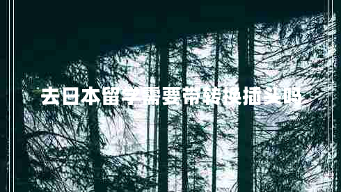 去日本留學(xué)需要帶轉(zhuǎn)換插頭嗎