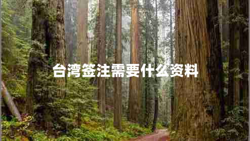 臺灣簽注需要什么資料