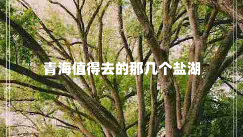 青海值得去的那幾個鹽湖