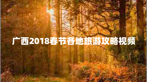 廣西2018春節(jié)各地旅游攻略視頻 廣西2018春節(jié)各地旅游攻略視頻