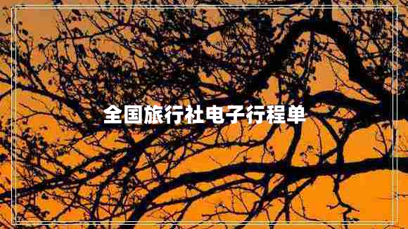 全國旅行社電子行程單