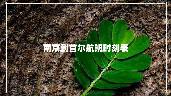 南京到首爾航班時(shí)刻表