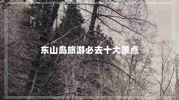 東山島旅游必去十大景點(diǎn) 東山島旅游必去十大景點(diǎn)