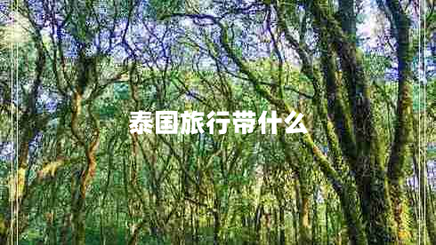 泰國(guó)旅行帶什么